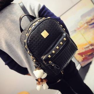 Donini Bags Woven Studded Backpack