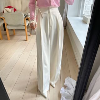 High-Rise Wide-Leg Suit Pants