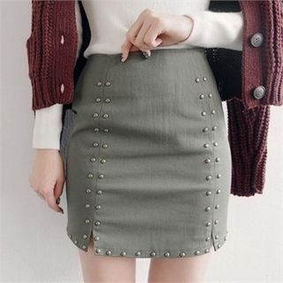 LIPHOP Meta-Studded Miniskirt