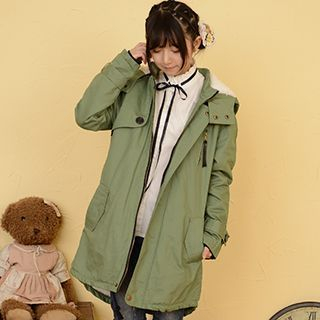 Moriville Hooded Fleece Long Jacket