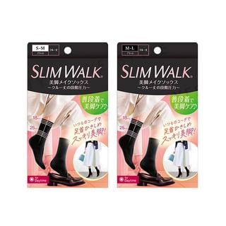 Slim Walk - Leg Gradient Pressure Socks 1 pair - Black - S-M