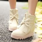 Hidden Wedge Bow Short Boots от YesStyle.com INT Hidden Wedge Bow Short Boots от YesStyle.com INT