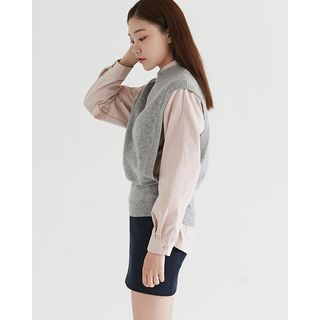 Someday, if Sleeveless Wool Blend Knit Top