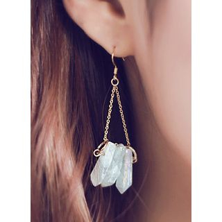 kitsch island Triple Crystal Stone Earring