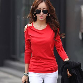 Fancy Show Long-Sleeve Cutout Top