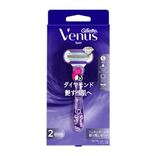 Gillette Japan - Venus Swirl Razor For Glossy Skin Body & 2 Blade 1 Set