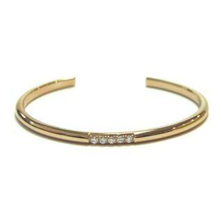 Kenny & co. Ip Rose Gold Bangle With Crystals