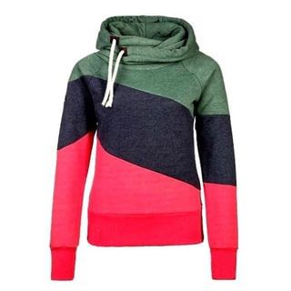 Oioninos Hooded Color Block Sweatshirt