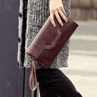 BagBuzz Faux Leather Envelope Clutch