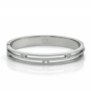 Kenny & co. Crystal Striped Bangle(S) Steel - One Size