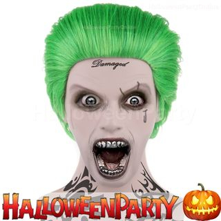 Party Wigs HalloweenPartyOnline - Joker (Suicide Squad) Green - One Size