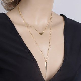 Seirios Double Pendant Layered Necklace