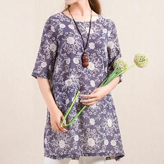 Romantica 3/4-Sleeve Patterned Dress