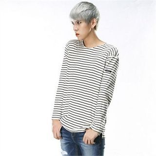 THE COVER Long-Sleeve Striped T-Shirt