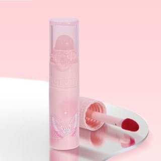 Veecci - Dual-Ended Clear Watery Lip Gloss - 6 Colors V03# Adzuki Bean Crimson - 2.5G