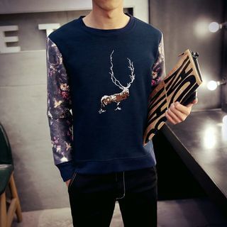 JVR Deer Embroidered Pullover