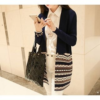 Soft Luxe Striped Open-Front Knit Cardigan