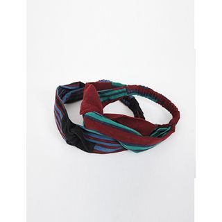 FROMBEGINNING Corduroy Striped Head Band