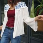 Embroidered Yoke Textured Blouse от YesStyle.com INT Embroidered Yoke Textured Blouse от YesStyle.com INT