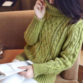 Soft Luxe Turtleneck Cable Knit Sweater