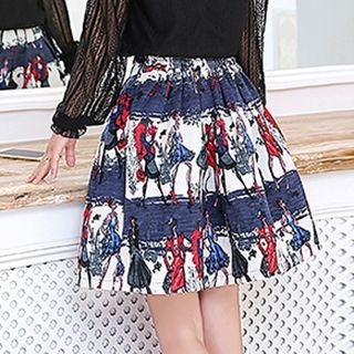 Romantica Printed A-Line Skirt