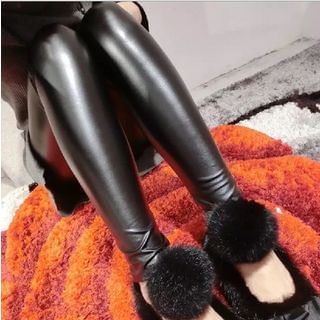 AIGIL Faux Leather Tights