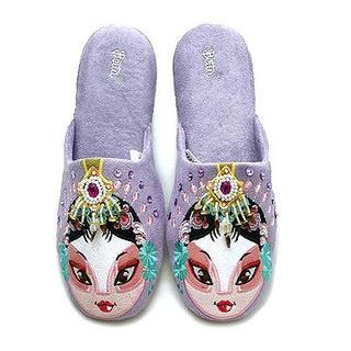 Betta Ladies Chinese Opera Mask Slippers