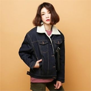 GLAM12 Fleece-Lined Denim Jacket