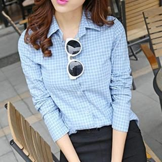 Fashion Street Checked Long-Sleeve Shirt