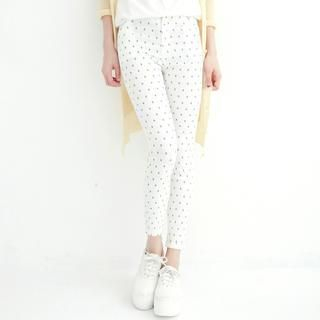 Tokyo Fashion Polka Dot Cropped Skinny Pants
