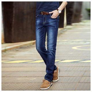 Leewiart Washed Elastic Jeans
