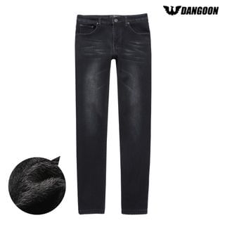 DANGOON Brushed-Fleece Washed Straight-Cut Pants