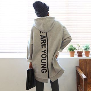 Jolly Club Lettering Hooded Long Pullover
