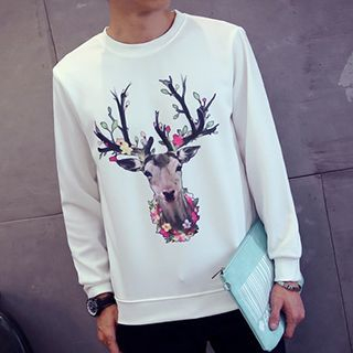 Besto Deer Printed Neoprene Pullover