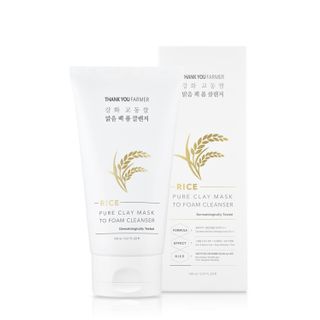 THANK YOU FARMER - Rice Pure Clay Mask to Foam Cleanser 150ml