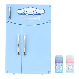 Shobido - Sanrio Cinnamoroll Refrigerator Shaped Case & Lip Balm Set 3 Pcs