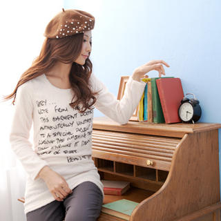 RingBear Letter-Print Long Terry Top