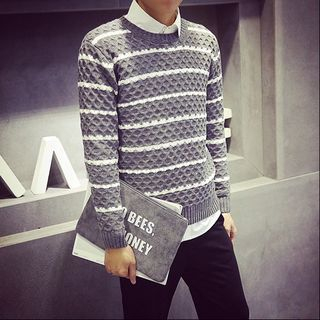 JUN.LEE Striped Sweater