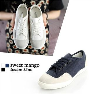SWEET MANGO Platform Color-Block Sneakers