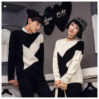 Simpair Matching Couple Arrow Print Sweater