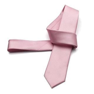 Romguest Striped Slim Neck Tie Pink - One Size