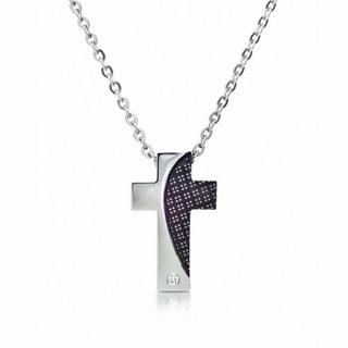 Kenny & co. Crystal Cross Checked Pendant with Necklace (Silver) Silver - One Size