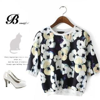 Ainvyi Floral Cropped Top