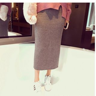 Octavia Back-slit Knit Skirt