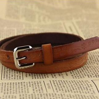 Charm n Style Embossed Genuine Leather Belt