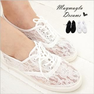 Maymaylu Dreams Lace Crochet Casual Shoes