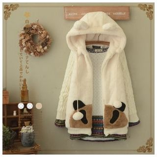 Angel Love Ear Hood Panda Jacket