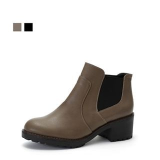MODELSIS Faux-Leather Ankle Boots