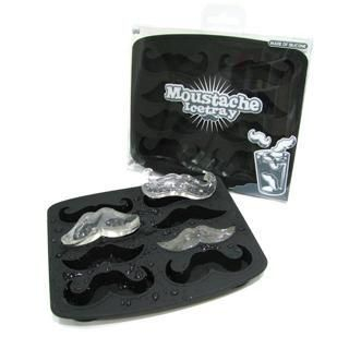 Q-max Mustache Ice Tray Black - One Size