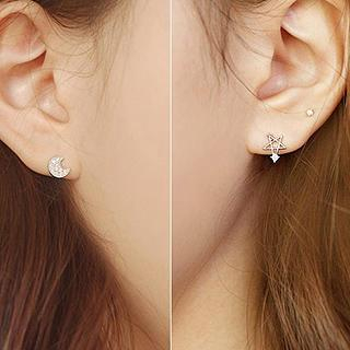 Nanazi Jewelry 925 Sterling Silver Asymmetric Earrings